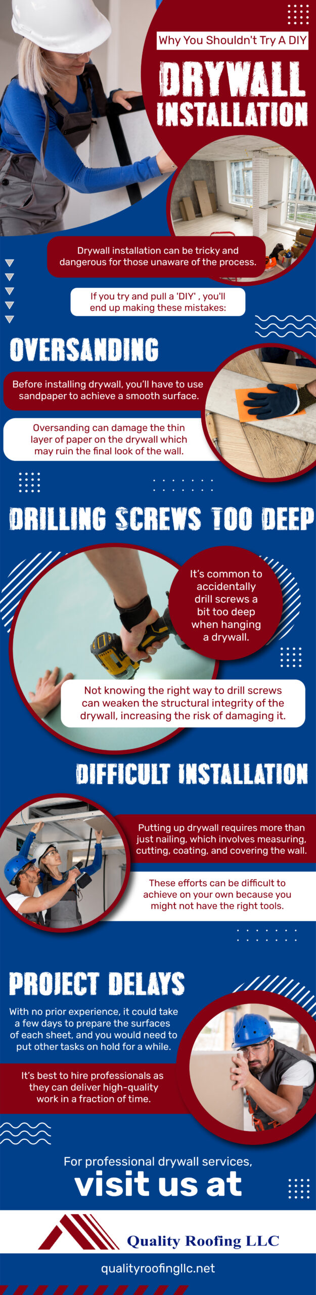 Why Shouldn't You Try A DIY DryWall Installation - Infograph